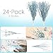 Sea Team 24-Pack Artificial Glitter Berry Stem Ornaments, Decorative Bead Sticks, Glittery Twigs, Picks, Branches for Christmas Tree, Small Vase, Holiday, Wedding, Party (15 Inches, Babyblue)