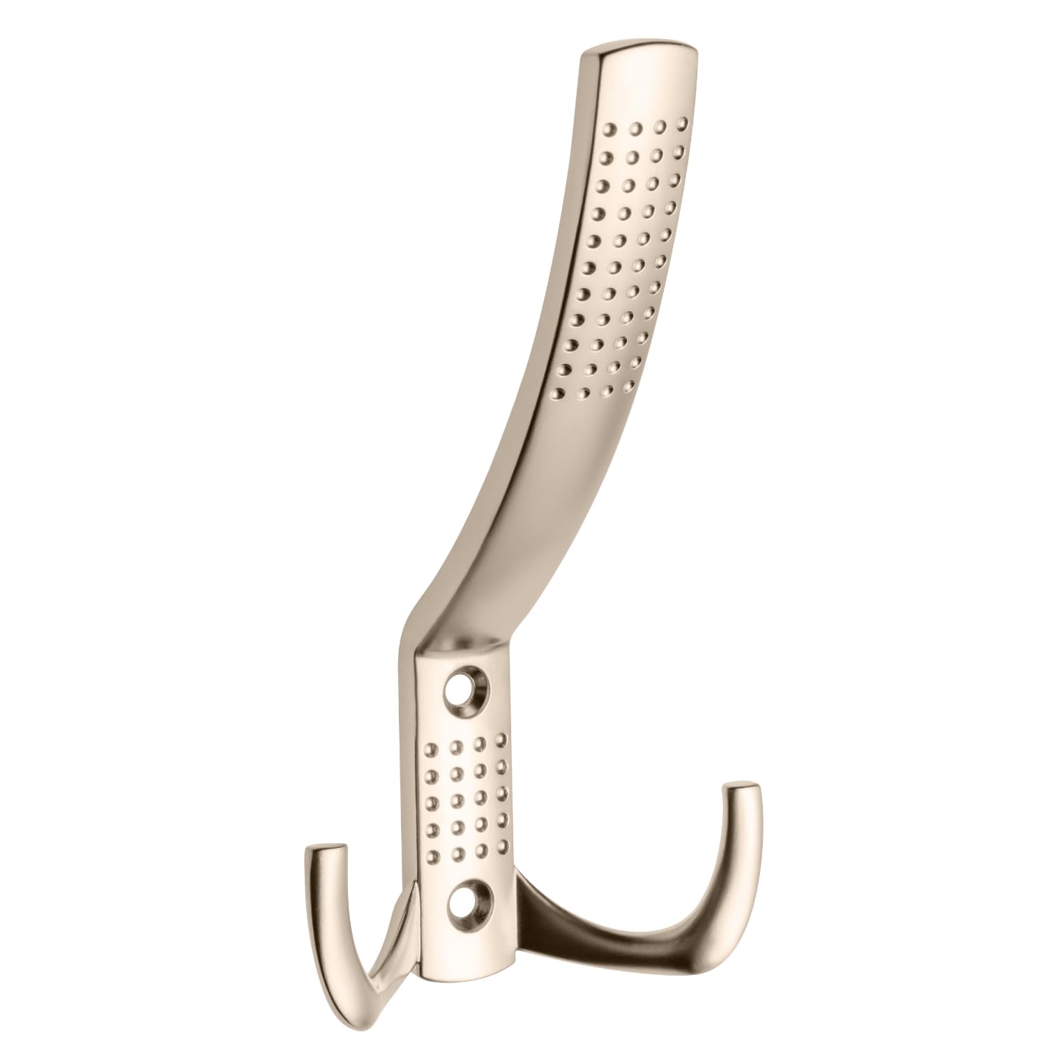 Coat Wall Hook Hanger Triple Large Towel Robe Bag Jacket Bathroom Hallway Hooks with Screws Metal Strong Multipurpose (Satin)
