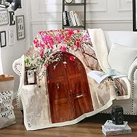 Loussiesd Coperta In Pile Morbida Con Mucche E Fiori - Plaid Per Divano E Letto - Vari Formati