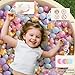 TRENDPLAY Star Ball Pit Balls 200 for Toddlers - Purple Ball Pit Ball Shapes for Boys Girls Fun, Birthday Party, Christmas Decoration, Pearl Mermaid Colors