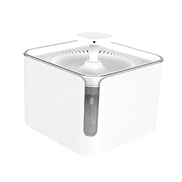 Aswadh 3L Automatic Pet Water Fountain Electric Dog Cat Drinking Dispenser Filter White