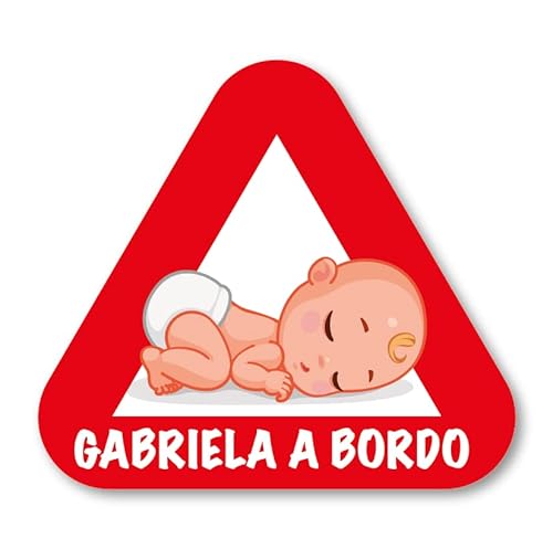 Autocollants bébé à bord personnalisés (Gabriela) Cover