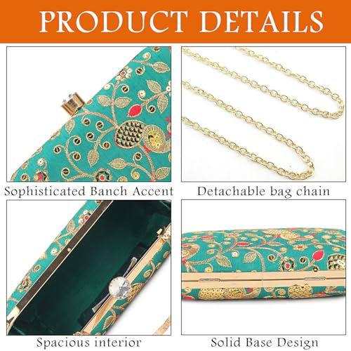 Image of LONGING TO BUY Hand Crafted Designer Box Clutch - Zari Embroidery For Women