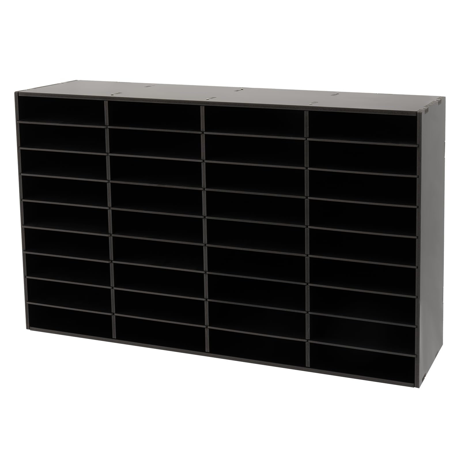 Portadocumenti da scrivania 24/36 scomparti in PVC, 60/80 kg, capacità di carico organizer da letteratura, per casa, ufficio, aula (36 scomparti nero)