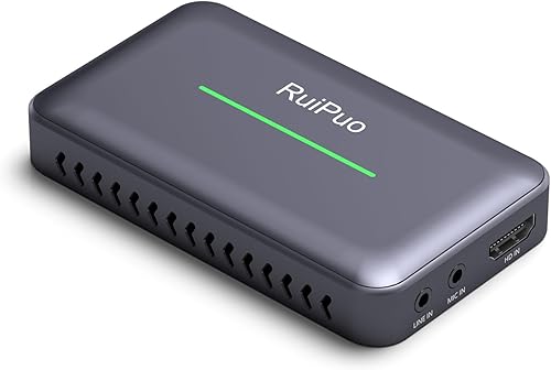 RuiPuo Tarjeta de captura de video gris 4K 60HZ entrada HDMI única tarjeta de captura de video 1080P60Hz HDMI a USB 3.0 Tarjeta de captura de video