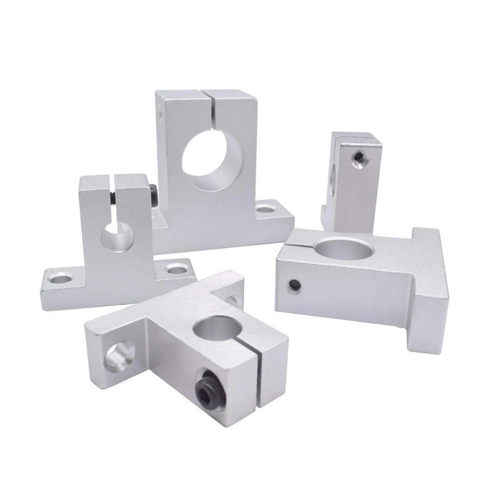 Support d'arbre de roulement linéaire SK16 16mm pour table XYZ et routeur CNC en lot de 2 pièces