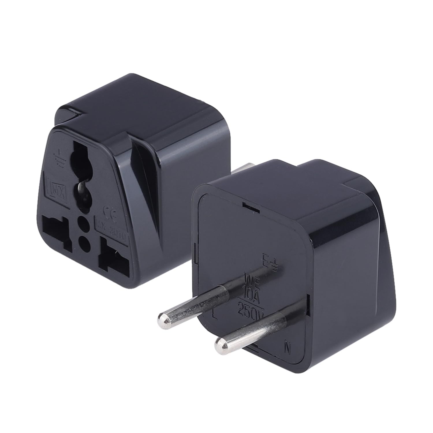 Universal Travel Power Adapter, Type C 2-Pin EU Plug, ABS Plastic, Black, Compatible with Laptop-image-36