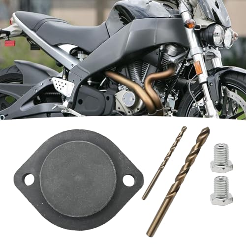 Image of UOIENRT Motorcycle Engines Frame Stud Drill Plate Repair Tool, 1 /4 inch and 1 /8 inch Drill with Steel Insert Replacement for Harley Buell Motorcycles