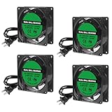 D-FLIFE 4pcs 8025 Cooling Fan 80x80x25mm DC 12V Cooler Brushless XH2.54 2Pin for DIY PC Computer Case - EC Industrial 80mm 25mm