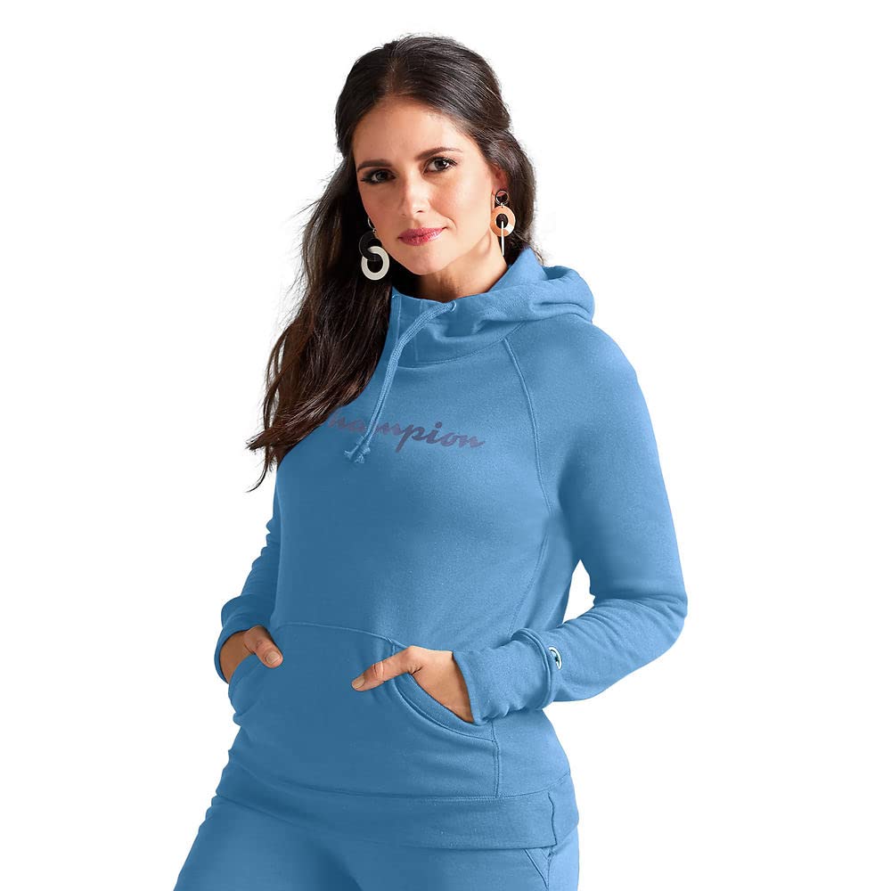 womens Powerblend Fleece Hoodie, Classic Script