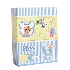 Arpan Kleine 6×4 Baby Boy Blue Photo Album Slip in Case Storage Album voor 100 foto’s – Ideaal cadeau
