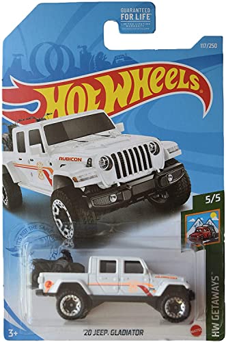 Hot Wheels '20 Jeeps Gladiator, [White] 117/250 Getaways 5/5