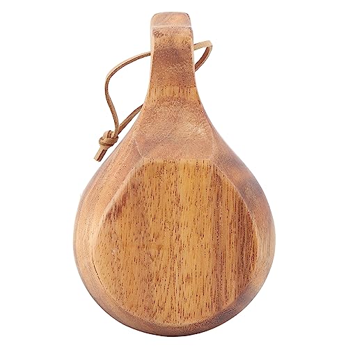 UPQRSG 220 Ml Holz Campingbecher, Traditionelles Nordisches Holzdesign, Wärmeisolierende, Fein Polierte Kaffeetasse mitGriff, Tragbarer Holzbecher Trinkbecher für Outdoor Wanderungen(A)