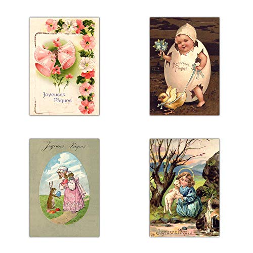 Biglietto di auguri pasquale, 16 carte assortite