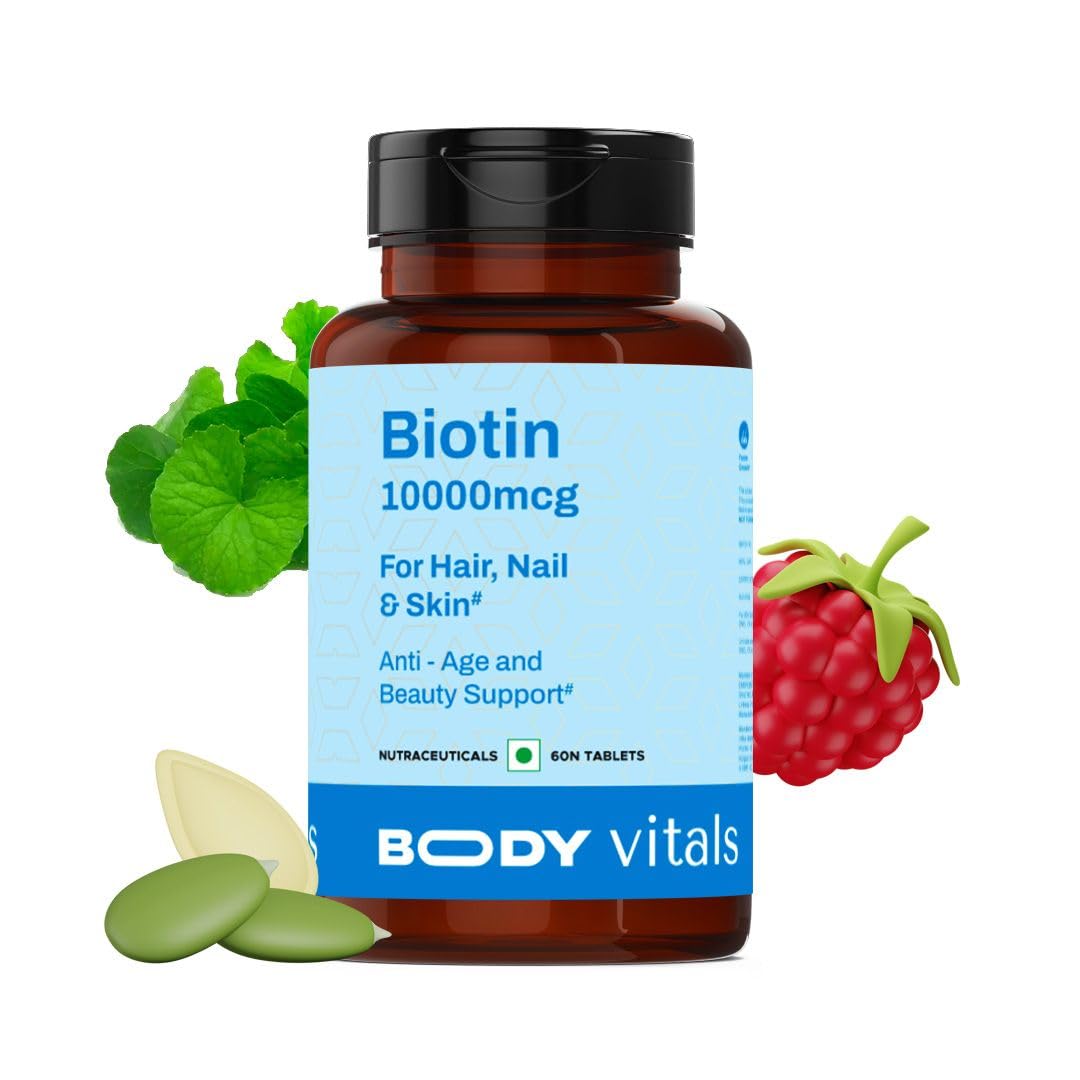 Body Vitals Vitamin B7 Biotin 10000mcg for Hair Growth, Skin & Nails. (60N, 1) (B0CRKWMGJV) Amazon Price History, Amazon Price Tracker