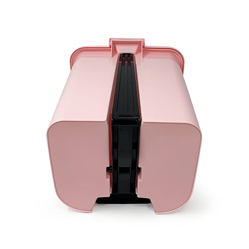 Miniatura 9 de PLASTIFIC Cubo de basura con pedal de 7.5 litros, papelera de plástico para cocina, oficina (color rosa con cubo interior extraíble negro)