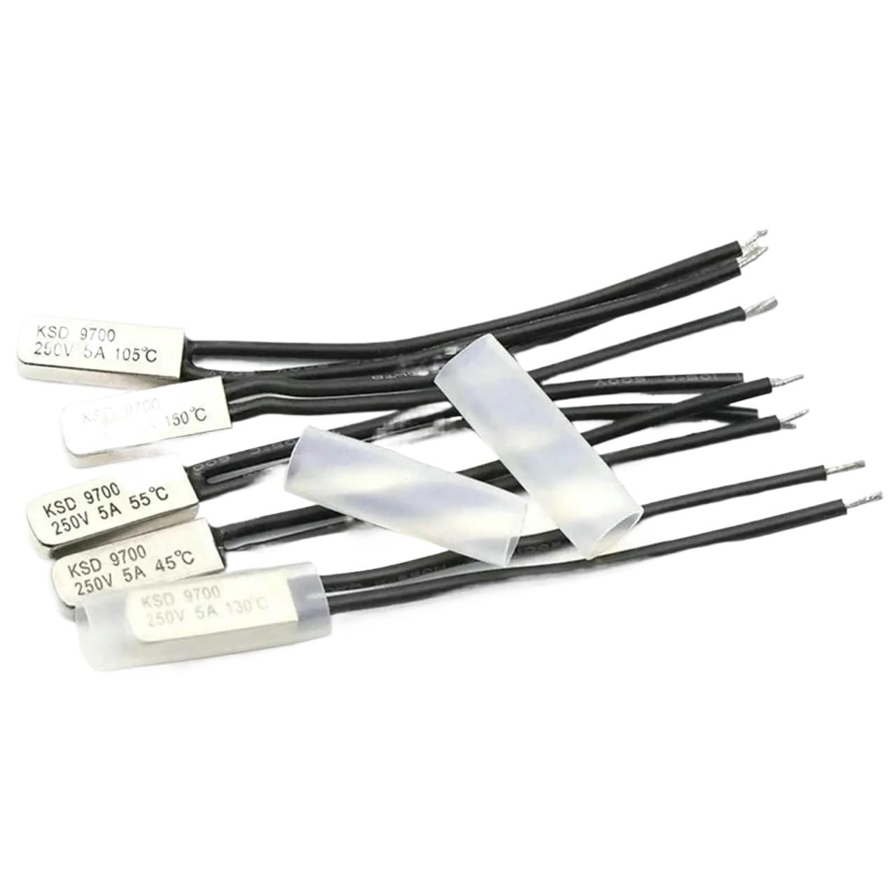 5pcs KSD9700 250V 5A 85C 95C 45-145 Degree Normally Open Bimetal Disc Temperature Switch Thermostat Thermal Protector(45 degree)
