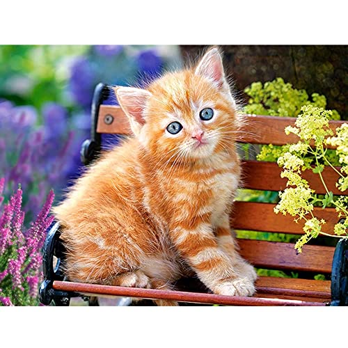 Kit Diamant Peinture Chaton 40x80cm broderie strass complète pour décoration murale du salon
