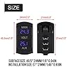 KIMISS Car Voltmeter Digital Multimeter Voltmeter Car Dual Voltmeter Panel Battery Tester Voltmeter 10 to 60V for Car RV ATV LED Display Dual Voltmeter Design Over-current Protection #2