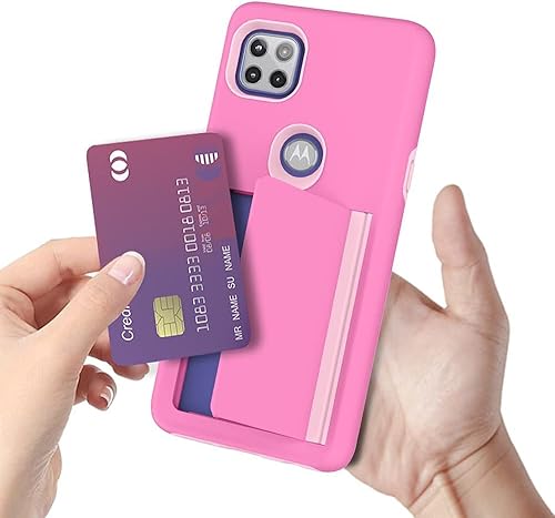 Miniatura 3 de Motorola Moto One 5G Ace Funda con tarjetero, funda protectora híbrida resistente - Negro