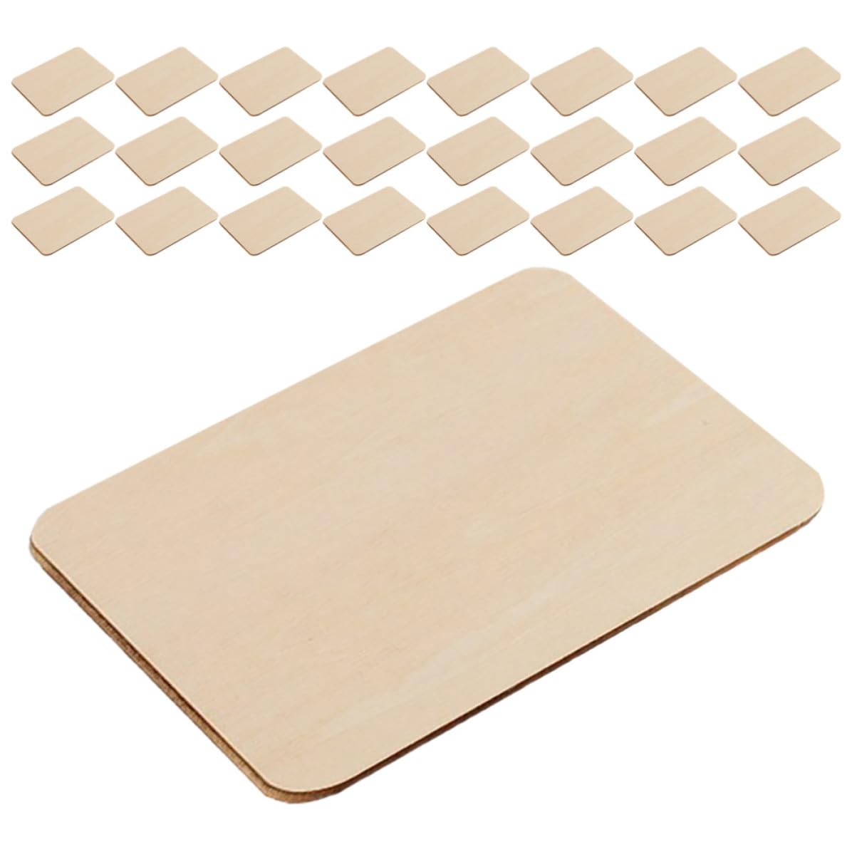 100 Piezas Piezas de Madera Cuadradas sin Terminar, Pintura DIY