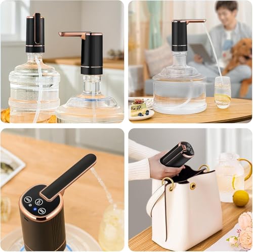Image of Automatic Water Dispenser Pump for 20 Litre Bottle | Portable USB Rechargeable Water Pump Dispenser for Home, Office & Outdoors | Water Can Pump for 20 Litre | Water Can Dispenser