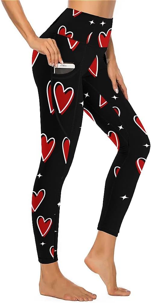 Damen Workout Leggings Mit Taschen - Hohe Taille 4-Wege-Stretch