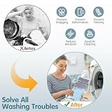 3PCS Mesh Laundry Bags with Zips, Small Fine Laundry Bags for Washing Machine, Washing Bag Reusable Wash Bag for Bras, Socks, Travel Clothes Dryer Safe Grey 12inx16in - Image 4