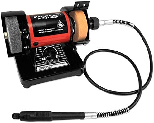 New Mini Bench Grinder w/ Rotary Die Flex Shaft Buffer Sharpener Polisher Polish