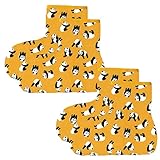 丸和貿易 靴下 ぽかぽかそっくす アンクル あそびパンダ 2足セット イエロー 21~25cm