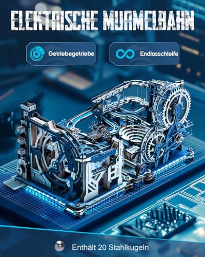 ROKR Kugelbahnen 3D Holzpuzzle Erwachsene, 3D Puzzle Motorbetriebene, LGX02 – Ansicht 4