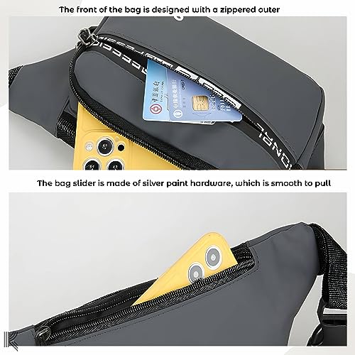 Image of Kraptick Premium Unisex Waist Bag for Men and Women - Stylish Fanny Pack, Hip Bag, Travel Money Belt (Grey)