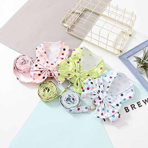 Moda Plaid szelki dla psa i zestaw smyczy dla małych średnich psów Walking Pet kamizelka bawełniana szelki z Bowknot ubranka dla szczeniąt