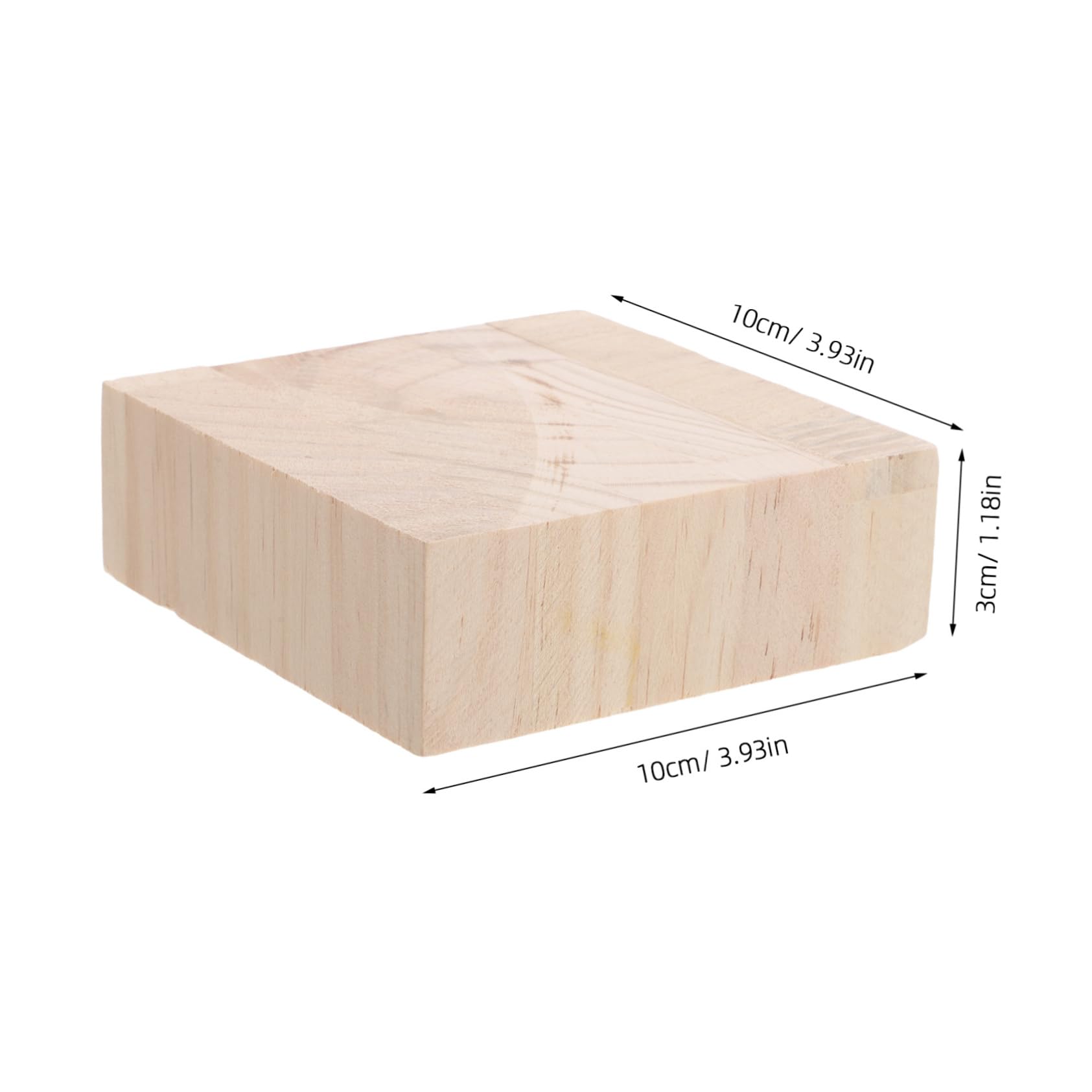 DIYEAH 4pcs Wooden Square Furniture Risers Non- Height Increasing Pads for Tables Beds and Chairs Protective Furniture Feet Elevators