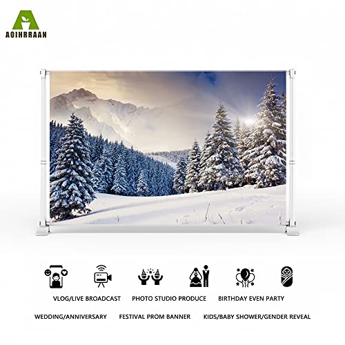 Aoihrraan 2,2x1,5m Inverno Foresta Sfondo Innevato...