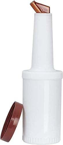 Miniatura 8 de TrueCraftware Juego de 3 botellas marrones de 2 cuartos de galón para verter y almacenar jugo de fruta y licor, suministros de bar, botellas de