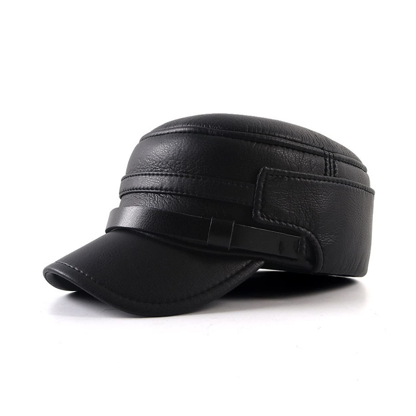 Zima Męska Skórzana Kapelusz Miękkie Faux Skórzane Czapki Baseball Mężczyźni Ciepłe Sna-PBack Dad Hats Sombrero de Cuero Del Hombre Cap Male