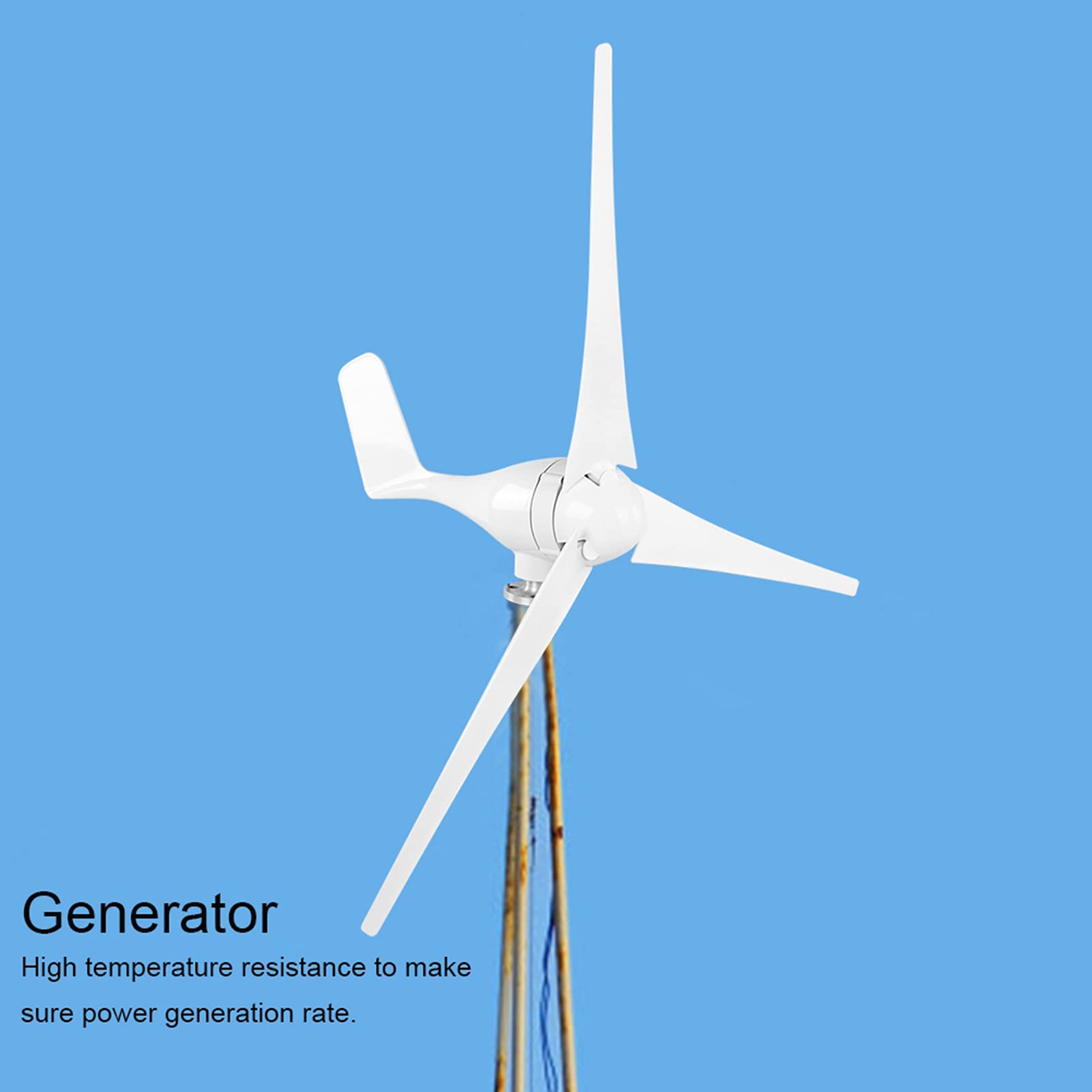 Generatore Eolico 400W, Generatore di Turbine Eoliche Piccolo Generatore, Generatore di Energia per Esterni, 400 W, Parti e Accessori per Energia Solare Ed Eolica (48V)
