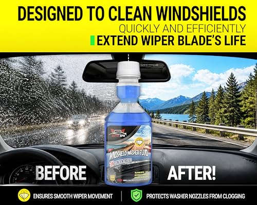 Image of AUTO SPA Car Windshield Washer Fluid Liquid -5LTR (10mL is Enough For 1LTR Tank) 3X Concentrated Cleaner | Spotless & Streak Free Windscreen Clarity | Antifreeze Protection |