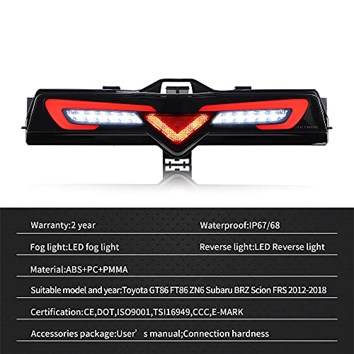 VLAND LED Fanale Posteriore per 2012-2018 GT86