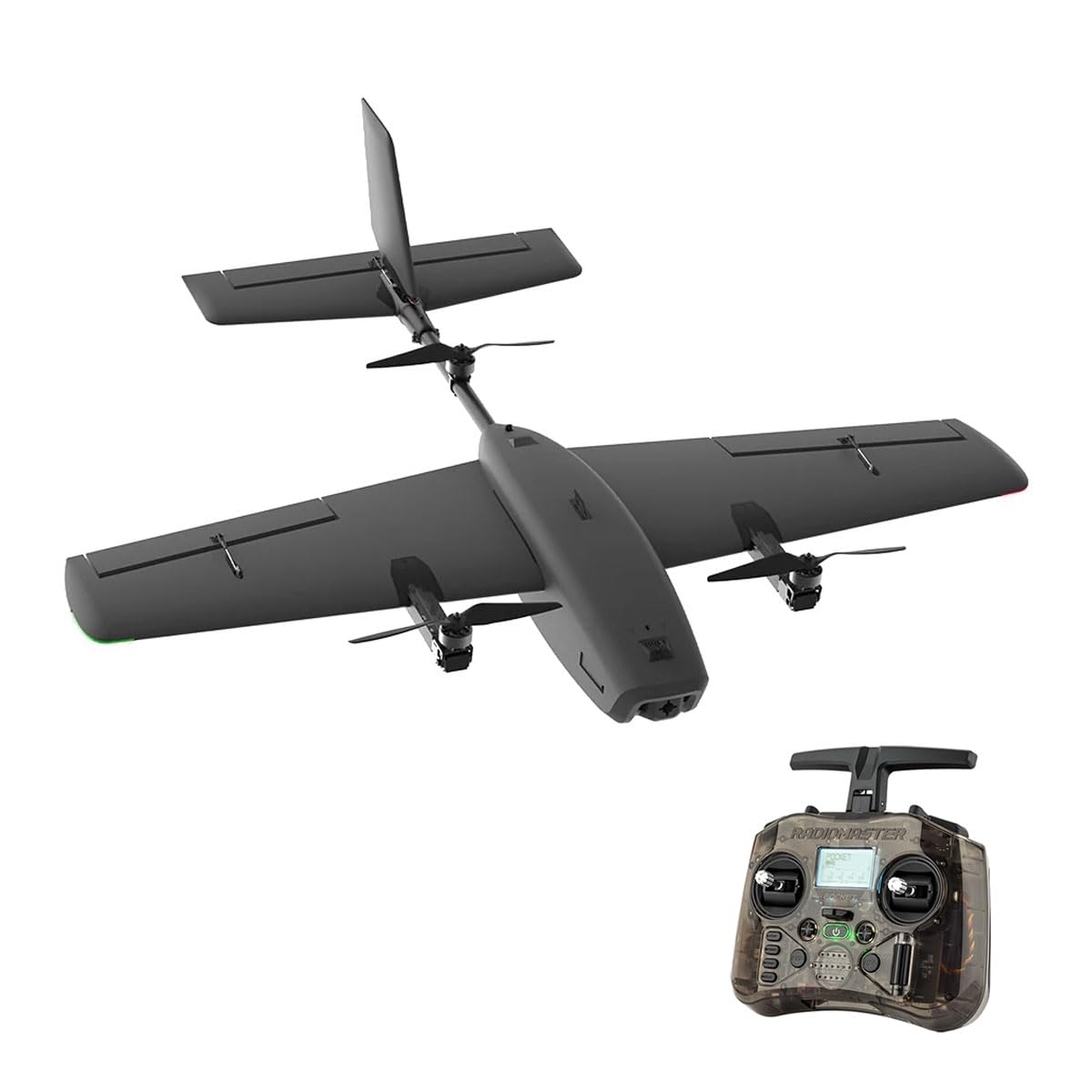 TBRICKFUNR Remote Control Plane for Adults, T2 VTOL 2.4G EPP Vertical Takeoff and Landing Fixed-Wing RC Aircraft with FPV Camera Mount and Flight Controller, Gift for Him (RTF Version/No Battery)