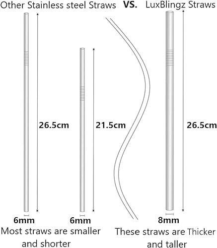 Miniatura 6 de Juego de 5 copas brillantes de diamantes de imitación y pajitas de acero inoxidable