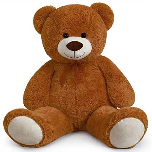 Yeqivo XXL Urso de peluche gigante grande de peluche Teddy Bear (110 cm, castanho)