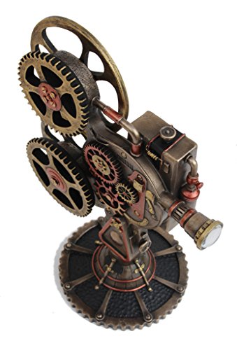 Estatua Steampunk Proyector Veronese Design con LED miniatura 3