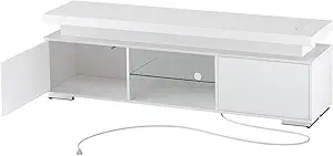 DWVO White TV Stands for Living Room