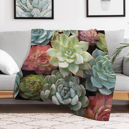 Couverture douce en flanelle premium au design botanique vert - 6