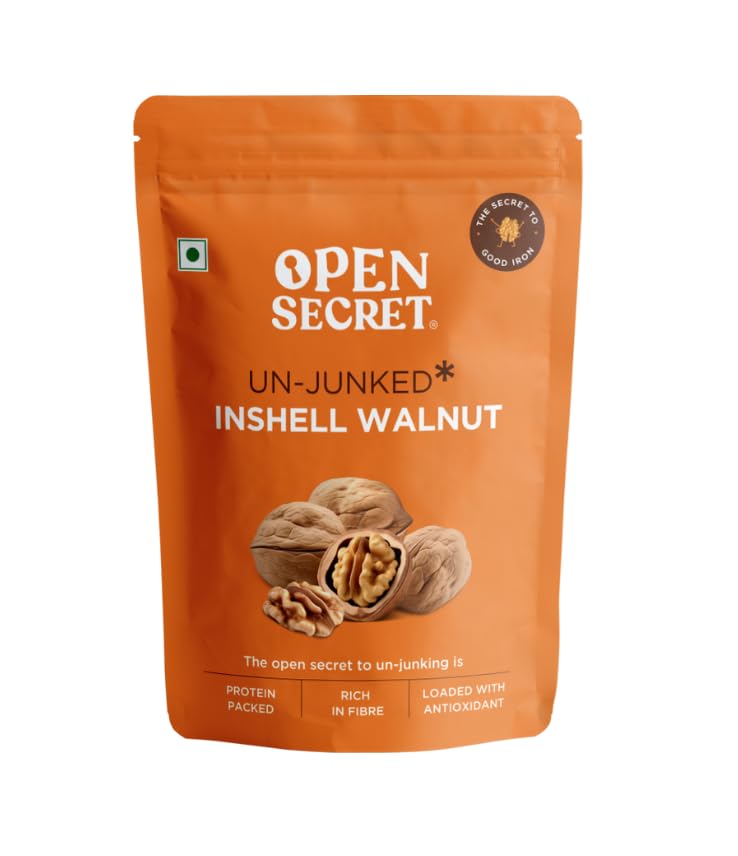 Open Secret Premium Inshell Walnut | 500g | Dry Fruits, Walnut, Healthy Snacks, Nuts and Dry Fruits, Akhrot, Walnut With Shell, Walnut kernel | Gluten Free Healthy Lifestlye, High fibre (Pack of 1) (B0CW1V78MR) Amazon Price History, Amazon Price Tracker