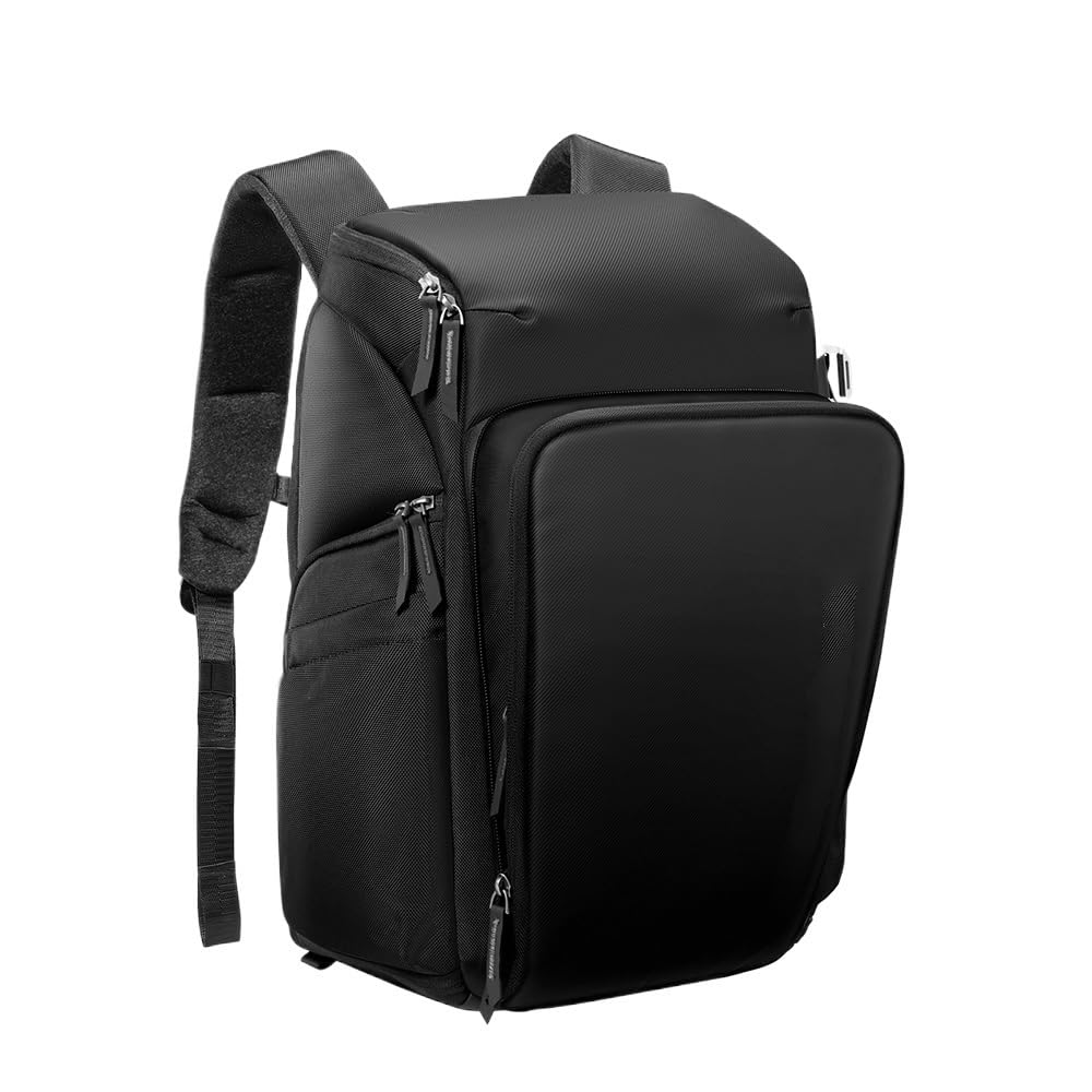 Borsa Reflex Zaino fotografico da 16 pollici e 25 litri, zaino for pendolari in città, borsa for fotocamera che può trasportare un treppiede(KF13.128V4- Black)