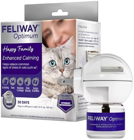 FELIWAY Optimum Cat Calming Diffuser Kit – Advanced Support to He...