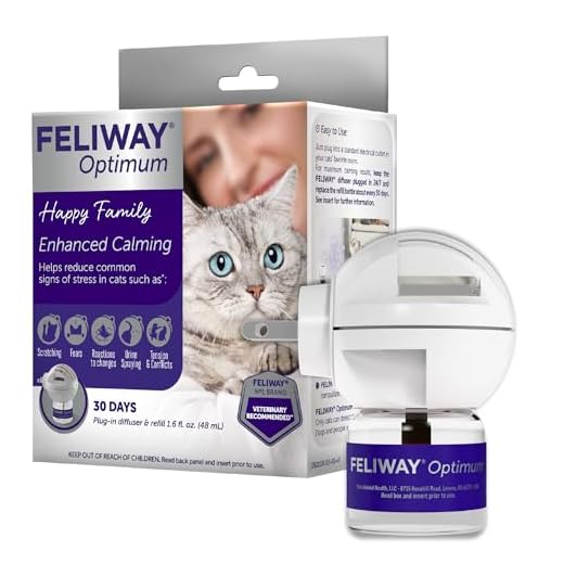 FELIWAY Optimum Cat, Enhanced Calming Pheromone Diffuser, 30 Day Starter Kit (48 mL)
